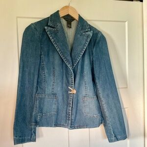 Vintage Banana Republic Denim Blazer Women’s Jean Jacket Size 4